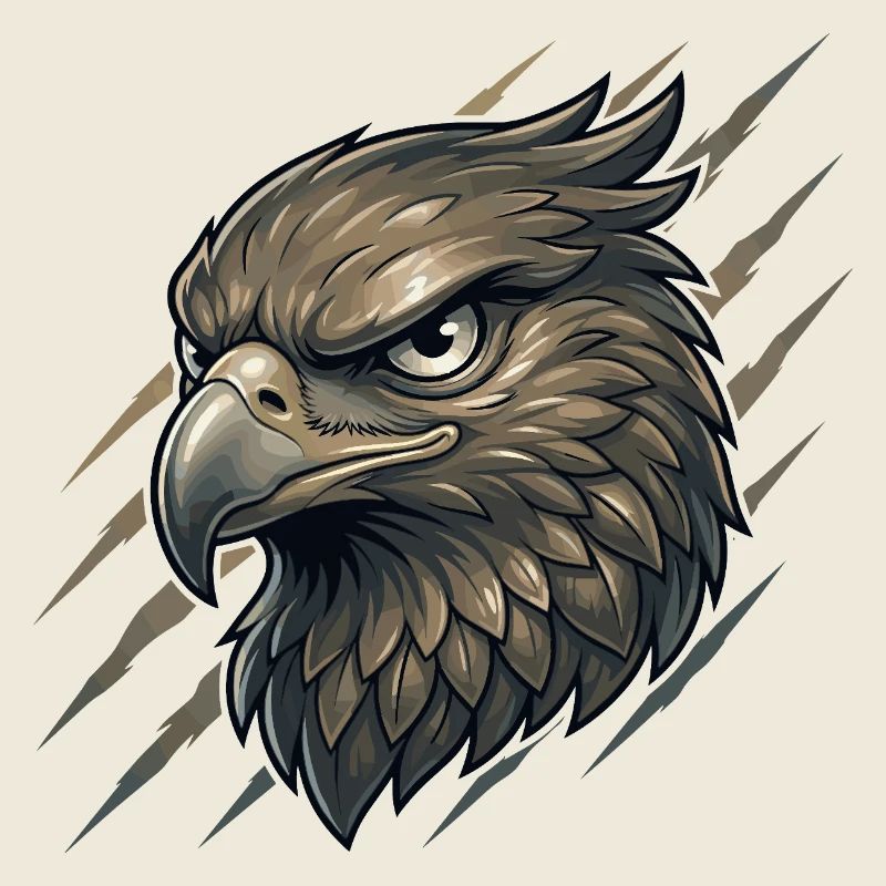 Eagle Head Kraft Graphic