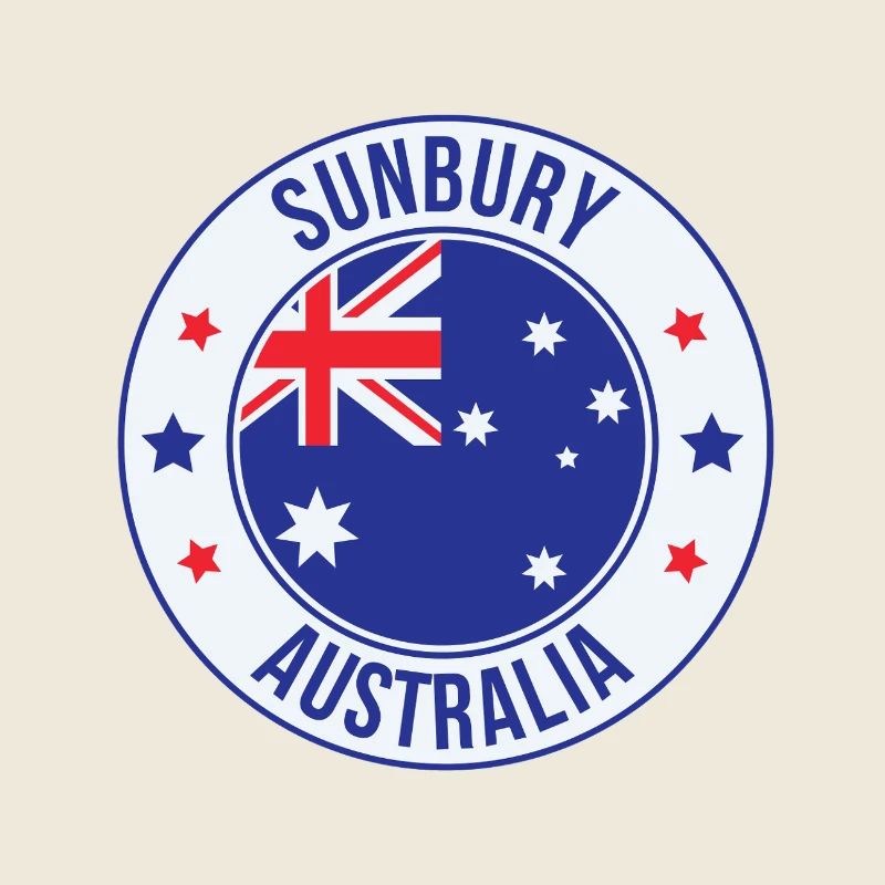 Sunbury Australiens Flaggenemblem