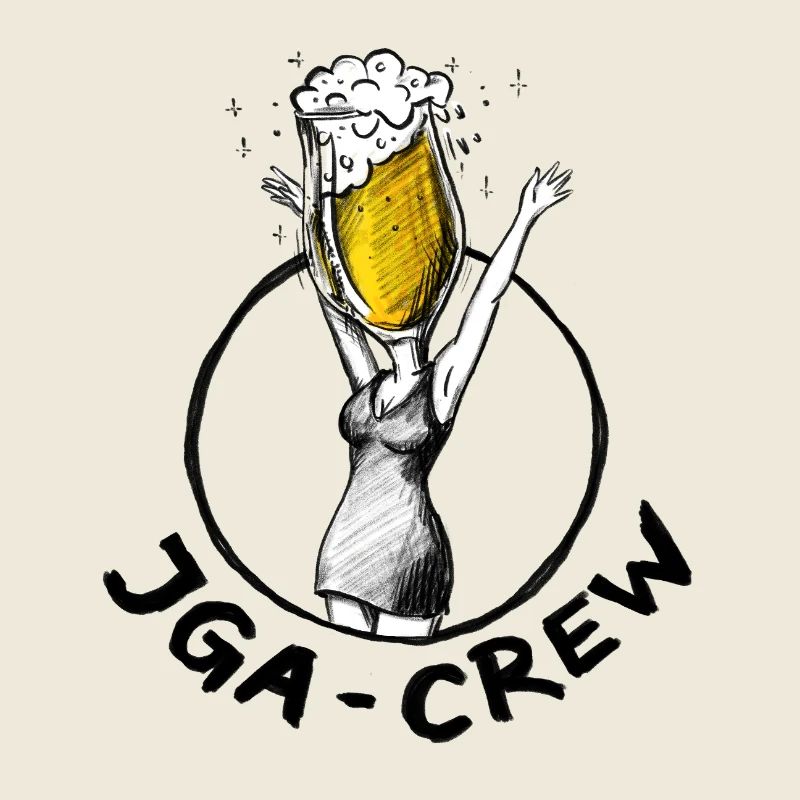 JGA-Crew: Bier-Illustration