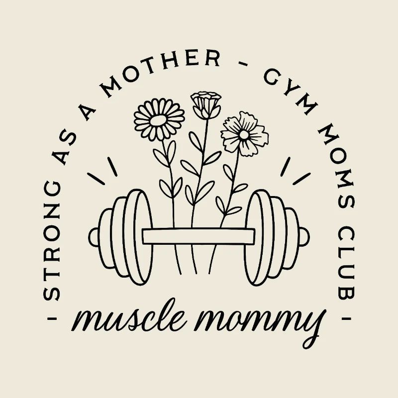 Fitnessstudio-Mama Muskel-Mama fitte Mutter lustig
