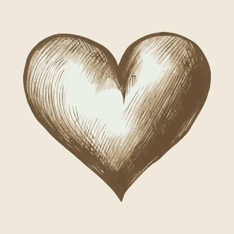 Sepia Sketch Heart