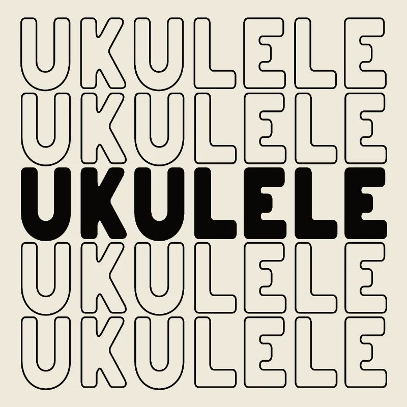 Ukulele typography