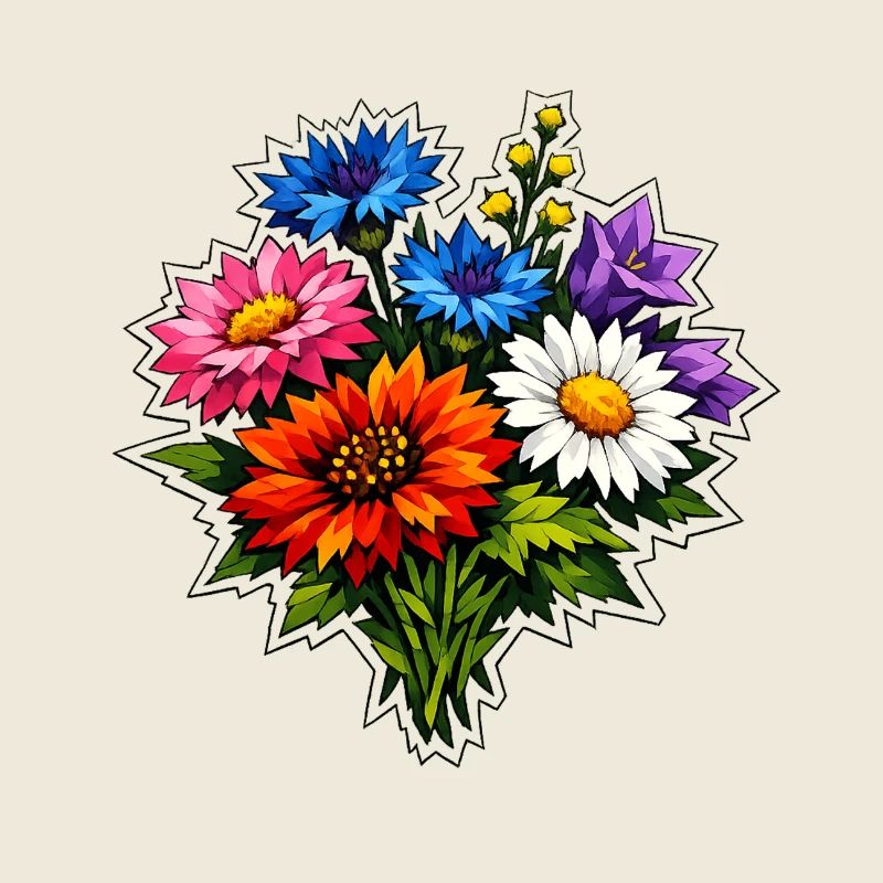 Buntes Dahlienbouquet