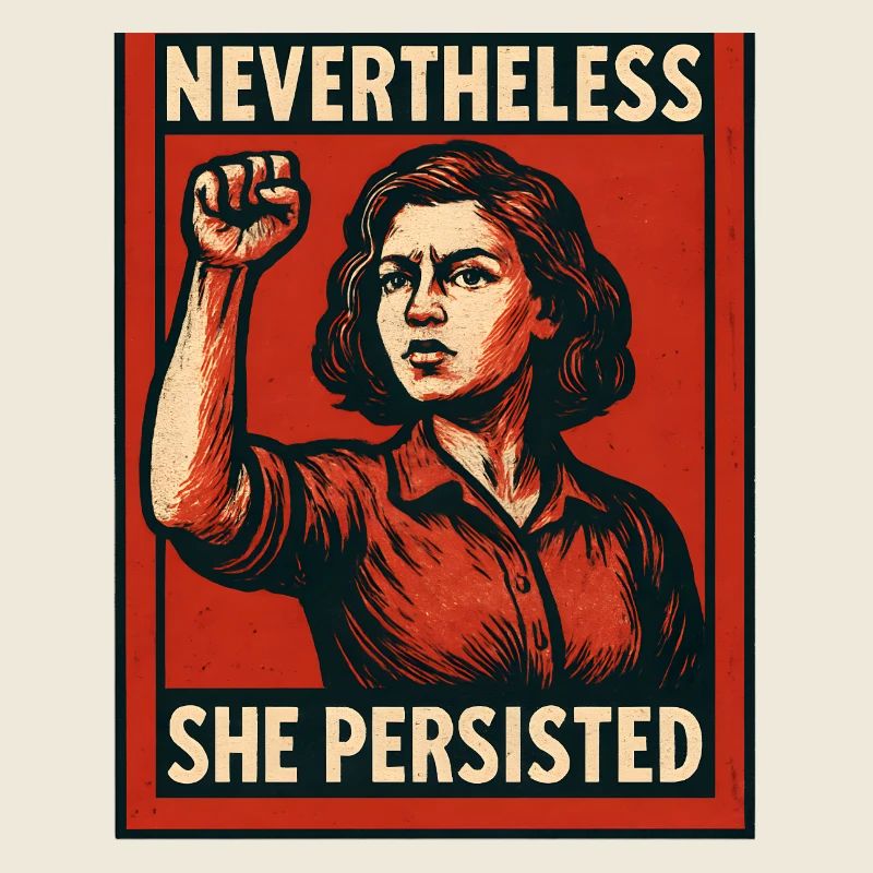 Yet she held by poster