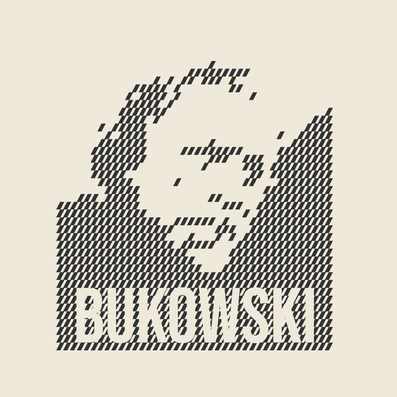 Charles Bukowski Porträtdesign