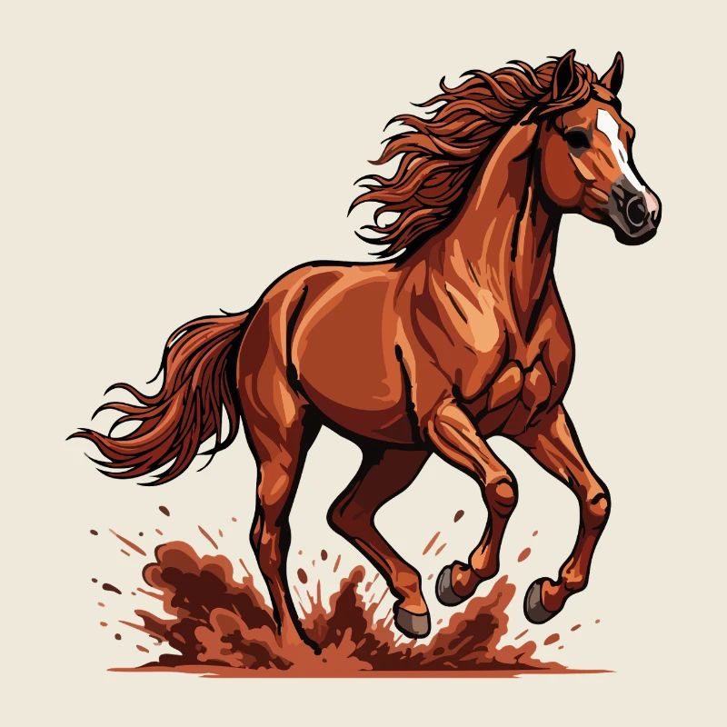 Cheval Alezan arabe Galop Force Équestre Énergie