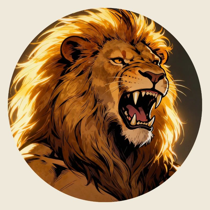 Lion Rugissant Blaze