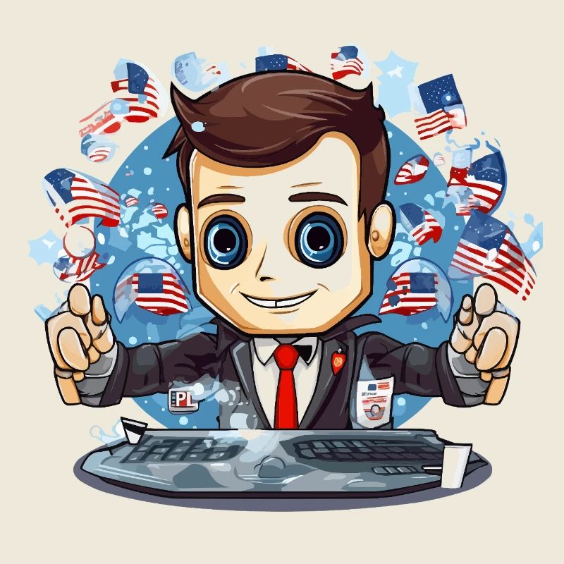Amerikanische Flaggen TechDJ Motiv