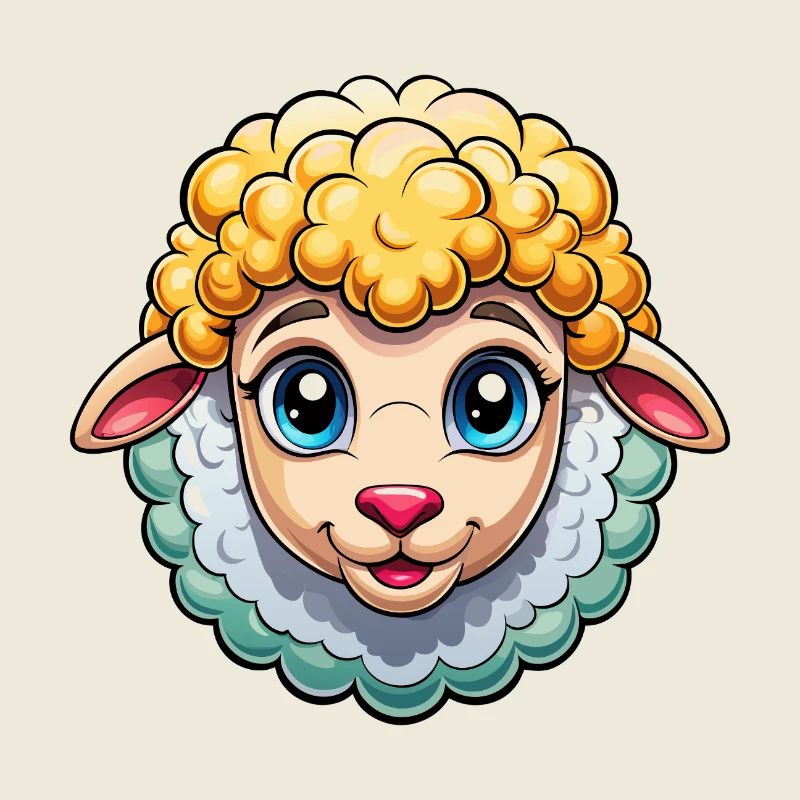 Visage de mouton mignon