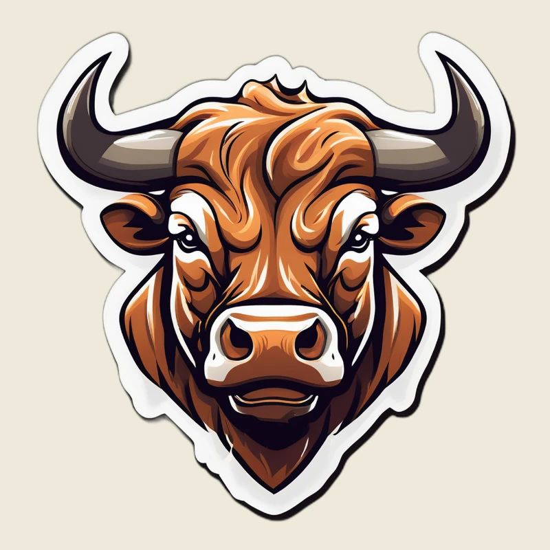 Ausdrucksstarkes Stier-Logo