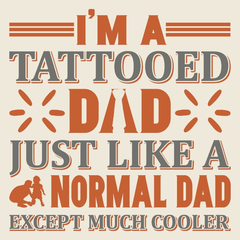 Tattooed Dad Cool Father Shirt