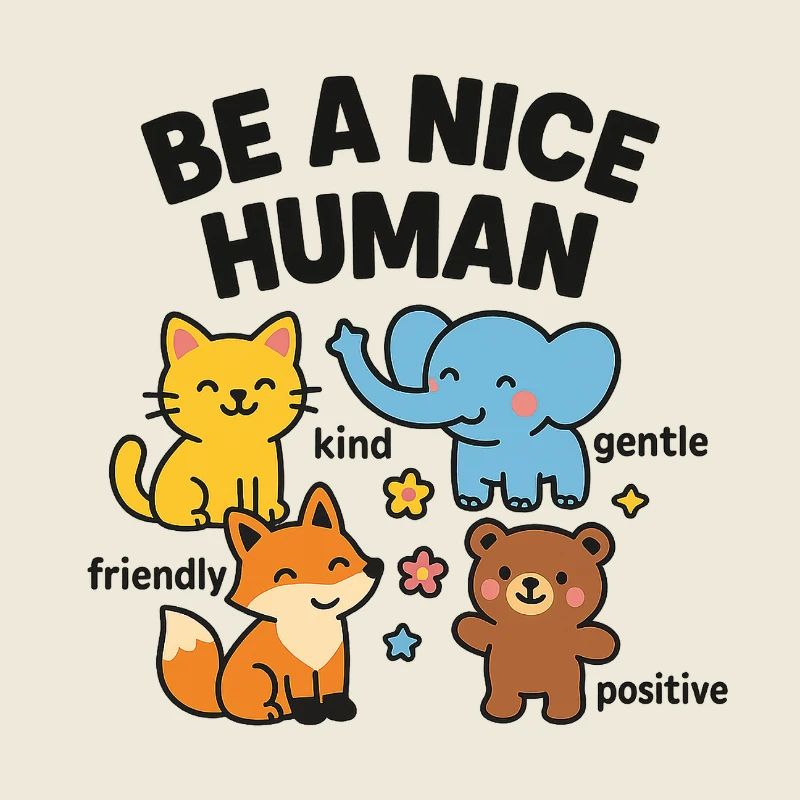 Sei ein netter Mensch – freundliche Tiere