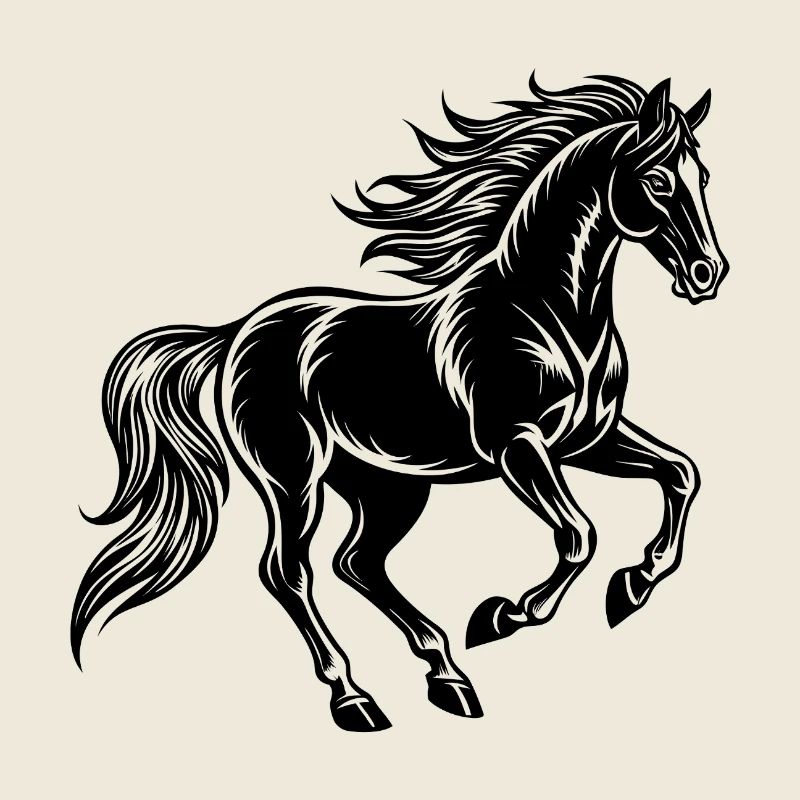Galopping horse