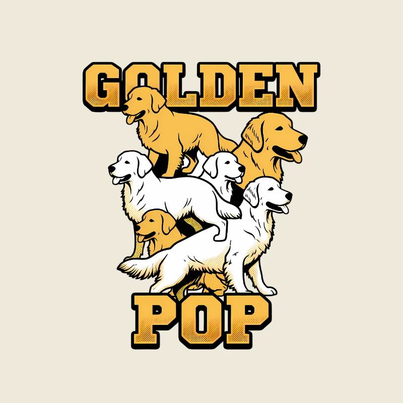 Design des chiens Pop Art Golden Retriever