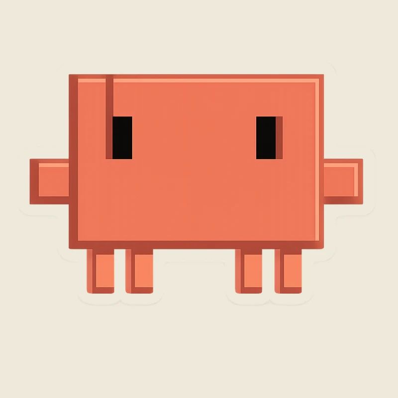 Claude Code Pixel AI Maskottchen-Entwickleraufkleber