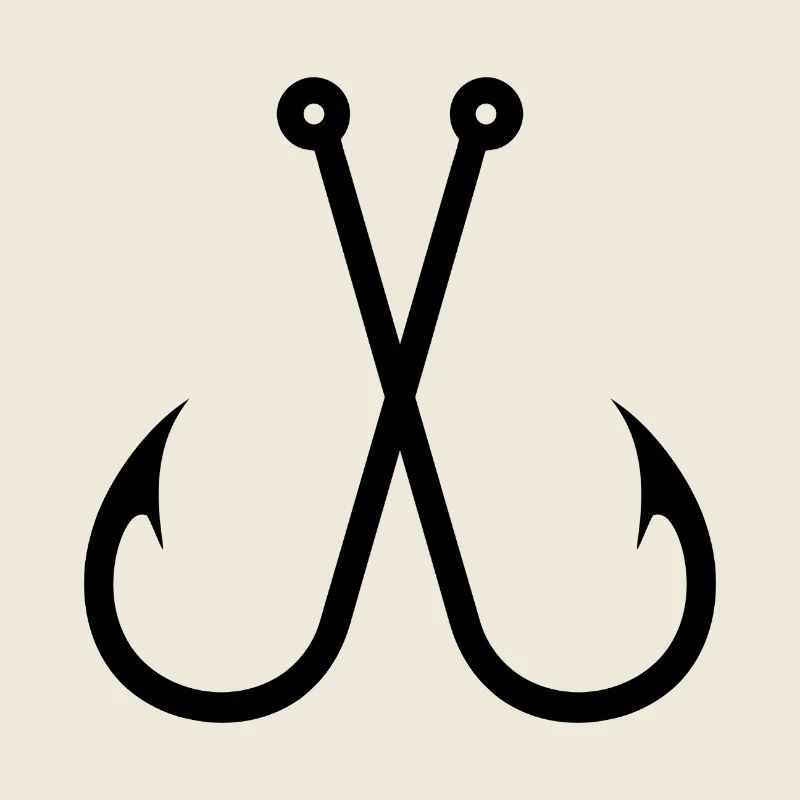 Crossed Fish Hooks