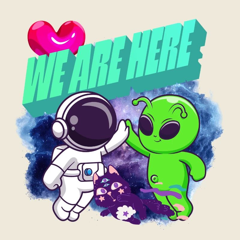 We Are Here Space Crew - Alien Cartoon Series