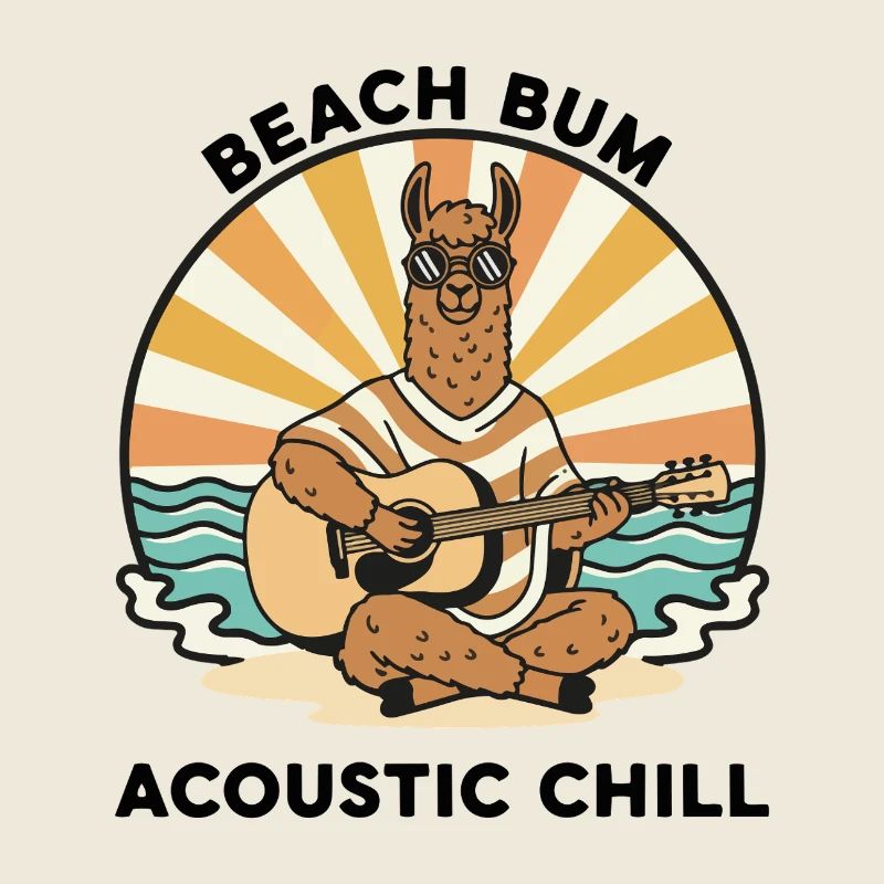 Llama Beach Bum Acoustic Chill Guitar