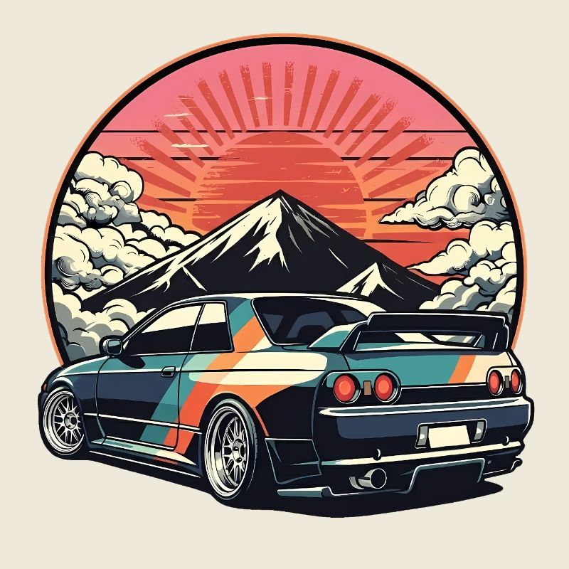 JDM Auto Japanisches Retro-Autorennen Drift-Legende