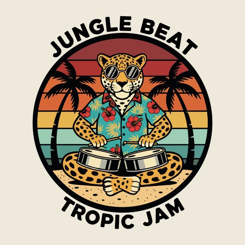 Leopard Jungle Beat Tropic Jam Retro