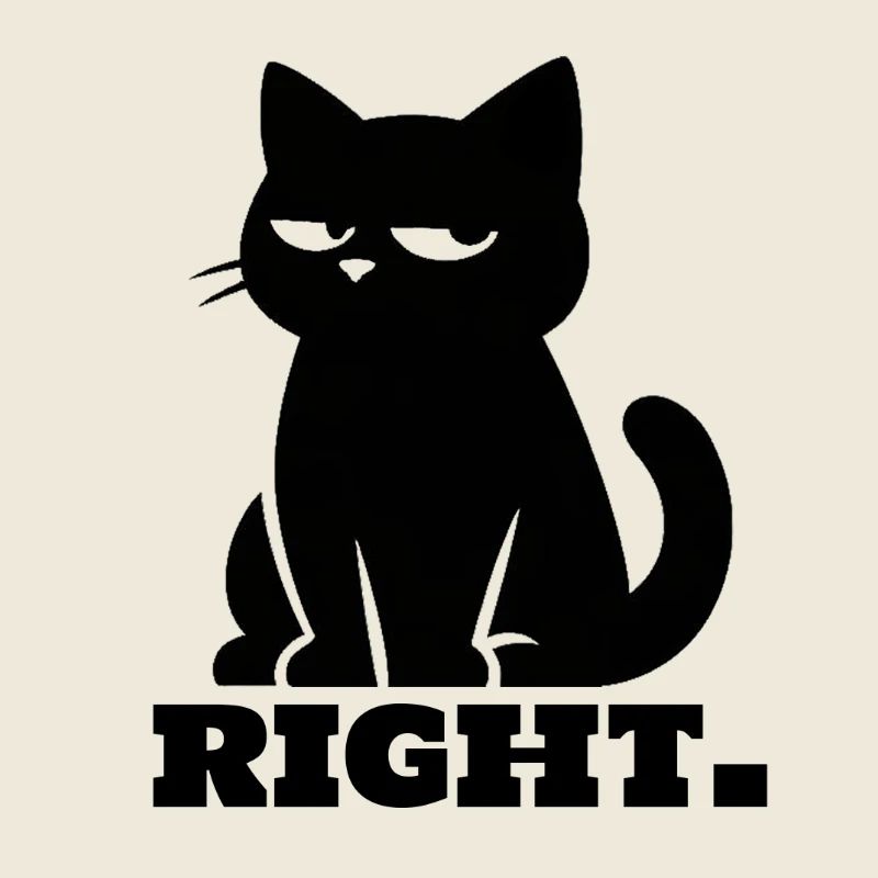 Chat noir sarcastique