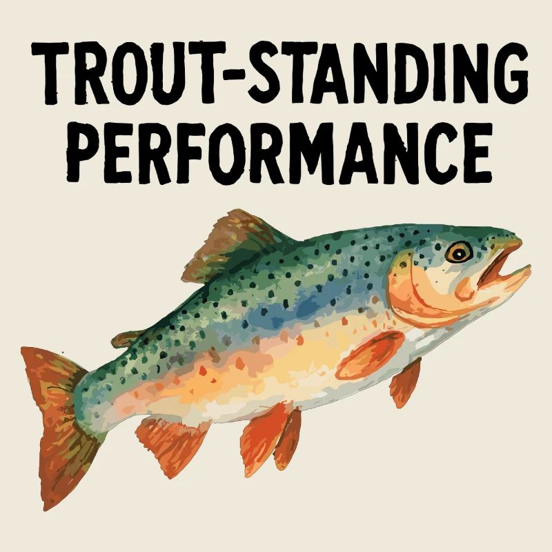 Forelle Aquarell: Trout-standing Performance