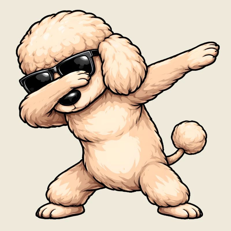 Dabbing Poodle
