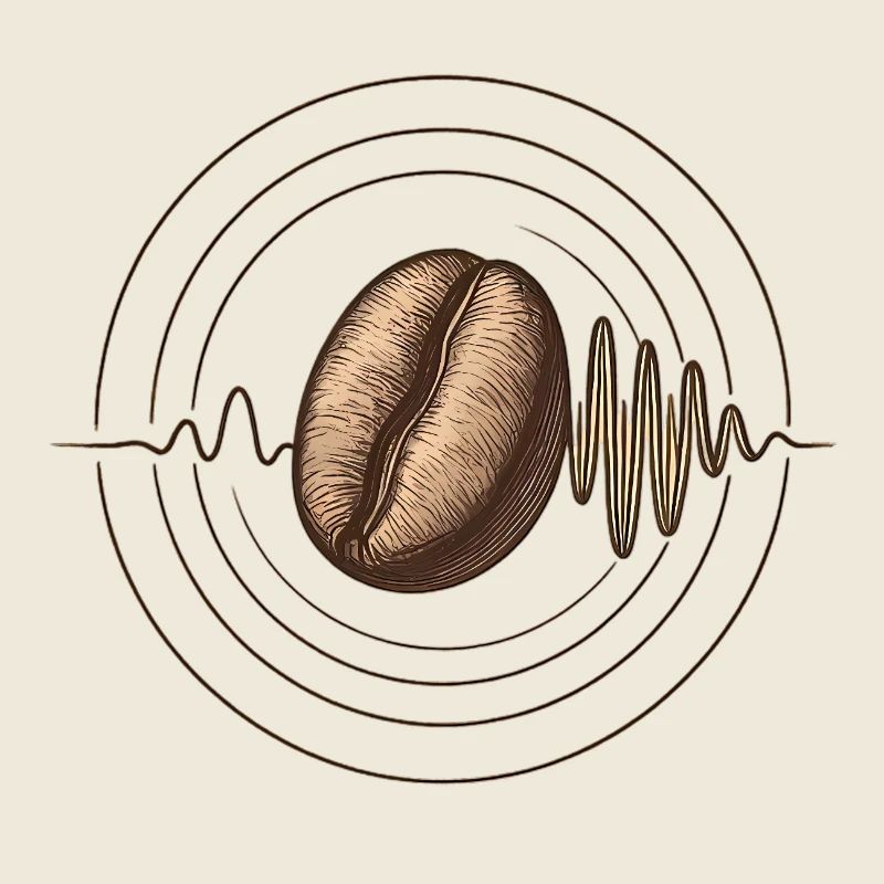 Onde sonore du cœur de café