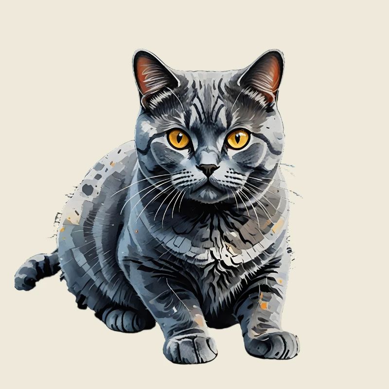 Mosaikkatze Porträt