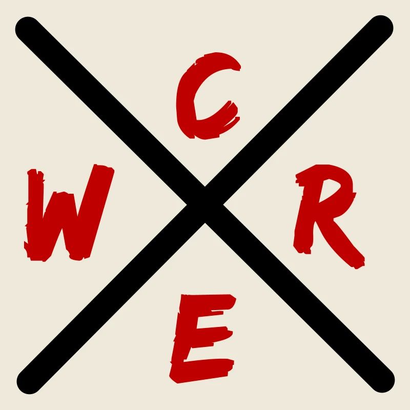 Crew Brush Red Wordmark