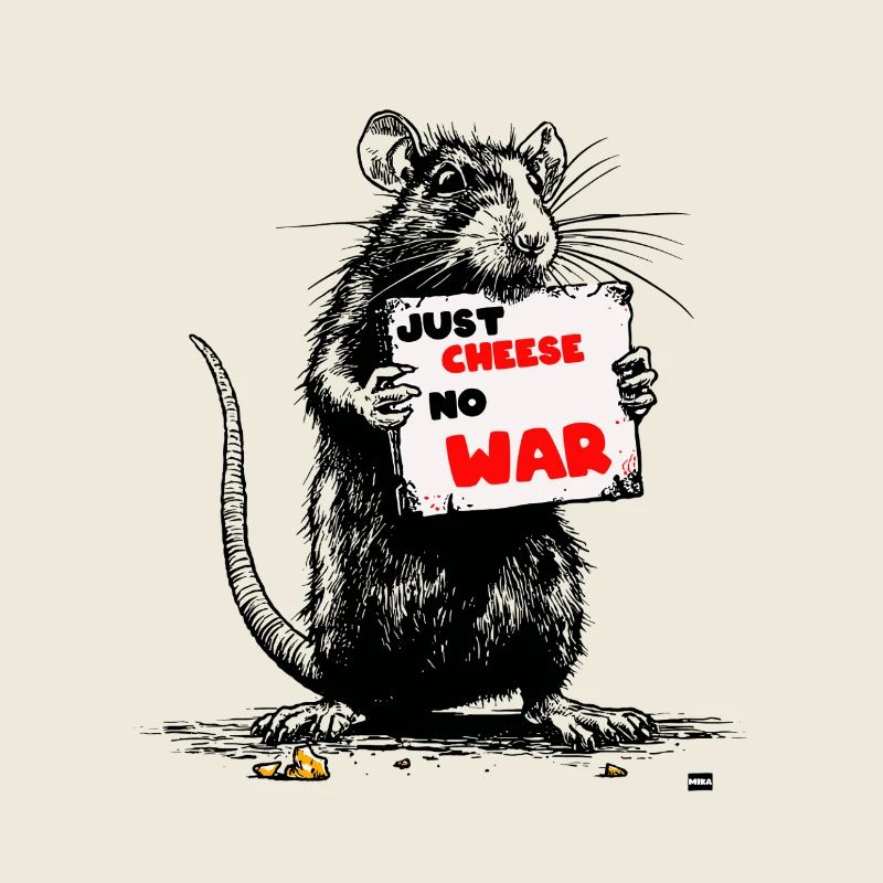Just Cheese No War Slogan