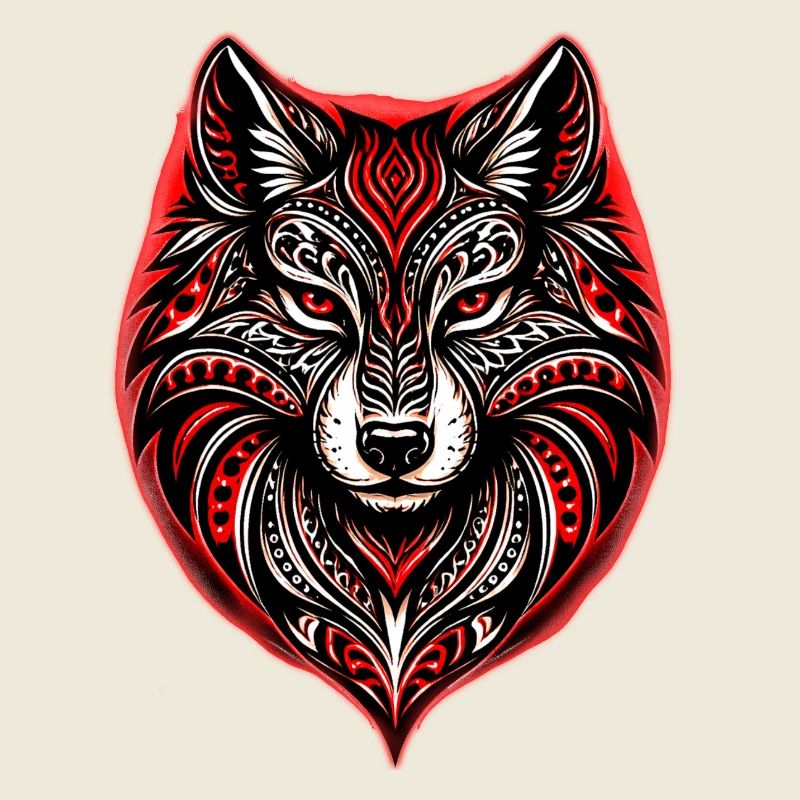 Rot-Schwarzer Stammeswolf