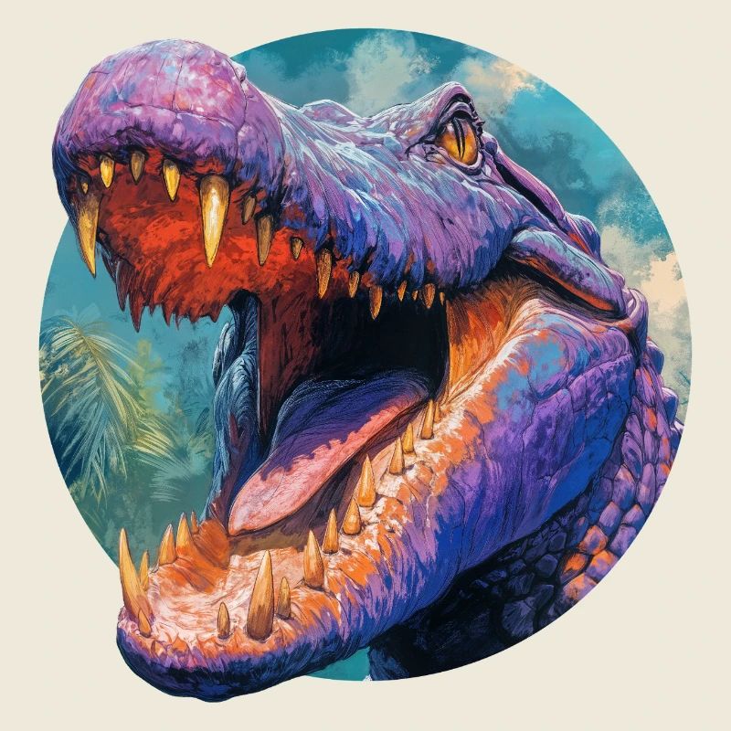 Buntes Dinosaurier-Design