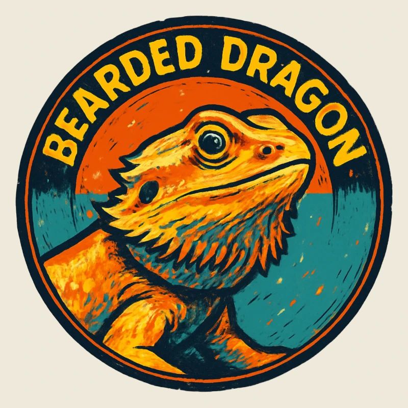 Vintage-Bartagrache Pogona Rundabzeichen