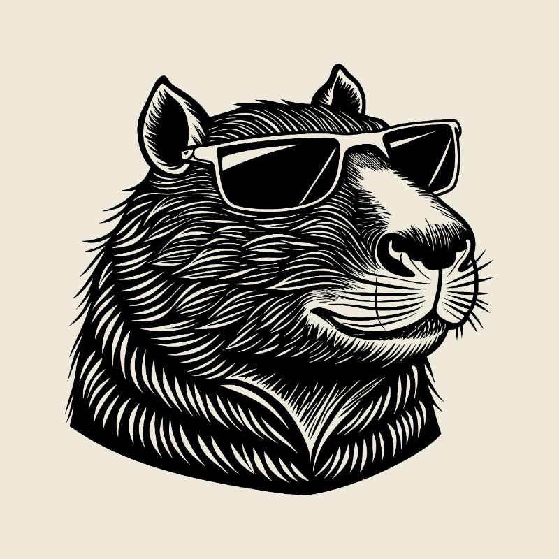 Capybara mit Sonnenbrille