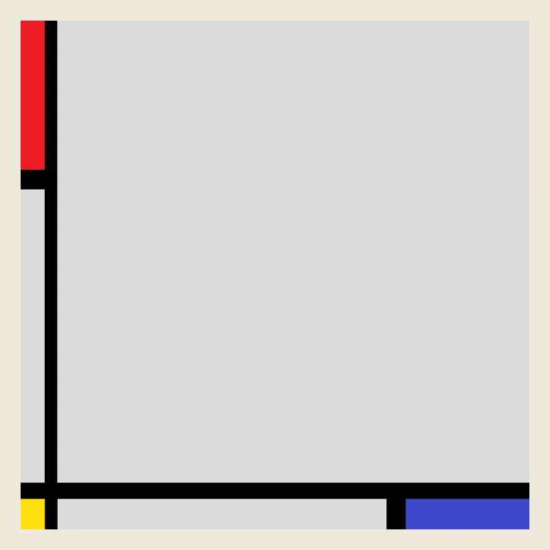 Komposition im Stil von Mondrian.
