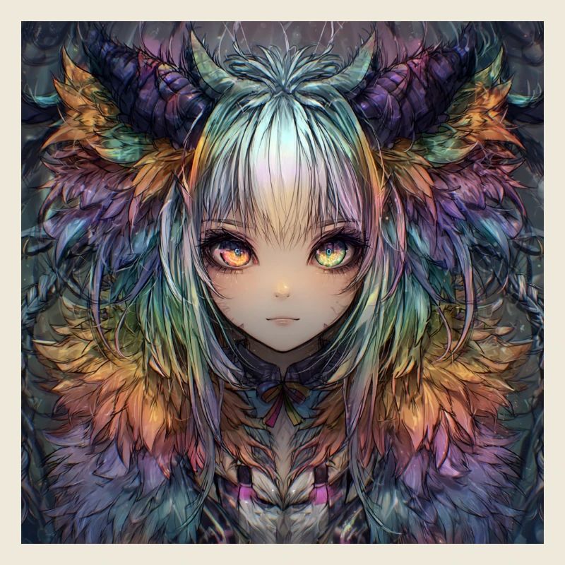 Feather Dream Mythical Creature Portrait