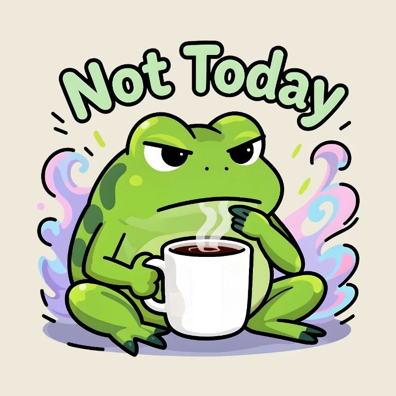 Not Today Frog Coffee