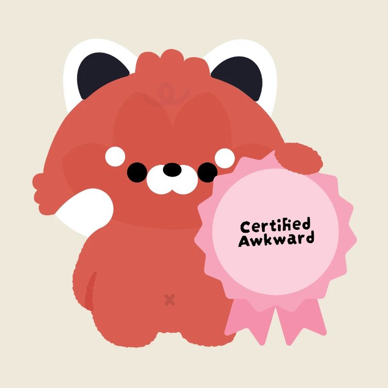 Panda Rouge Maladroit Certifié