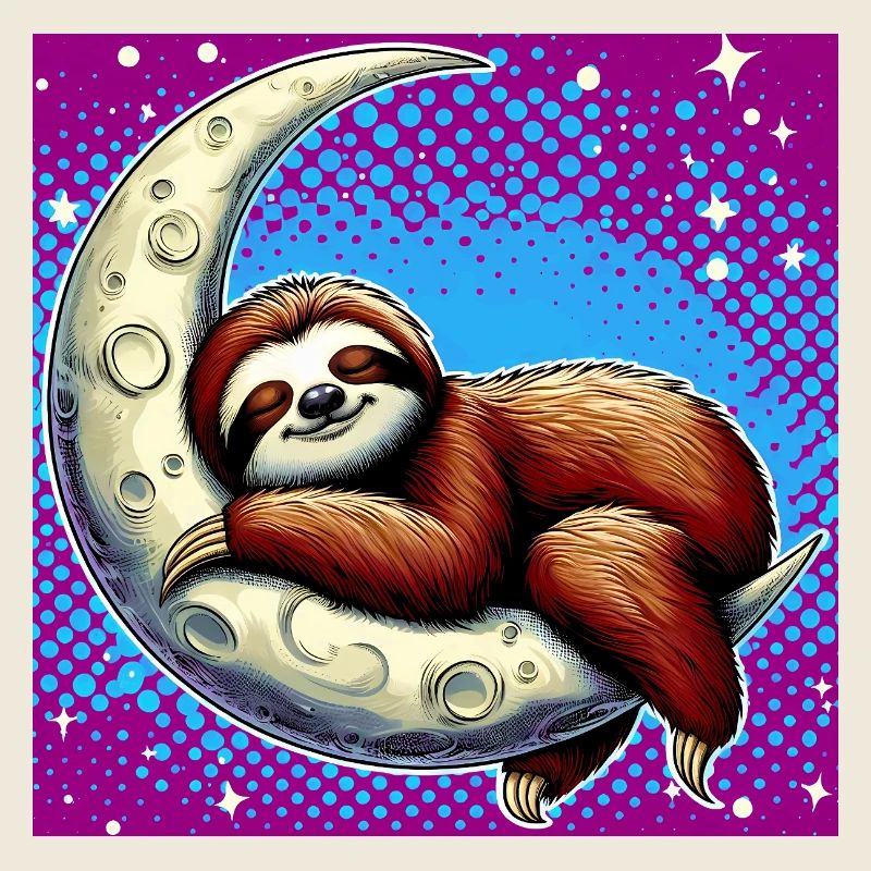 Sloth sleeps on the Moon