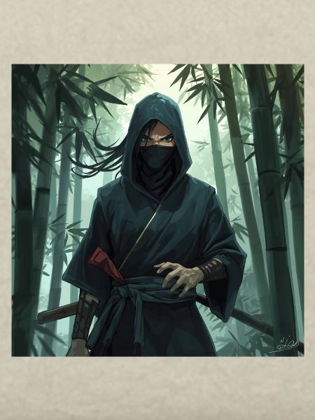 Ninja im Bambuswald