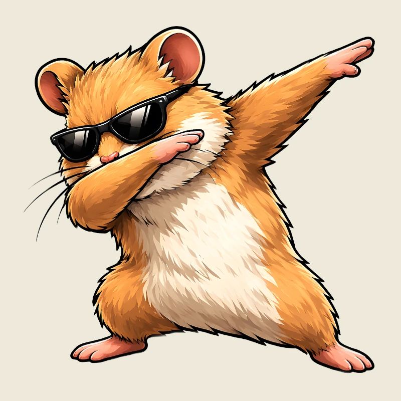 Dabbing Golden Hamster