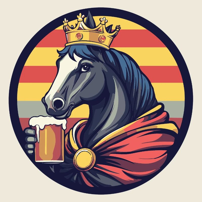 Pferd Bier Lustig