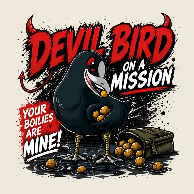 Oiseau du diable Pêche à la carpe Vol de boulon, design