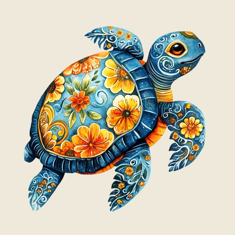 Florale Schildkröte 