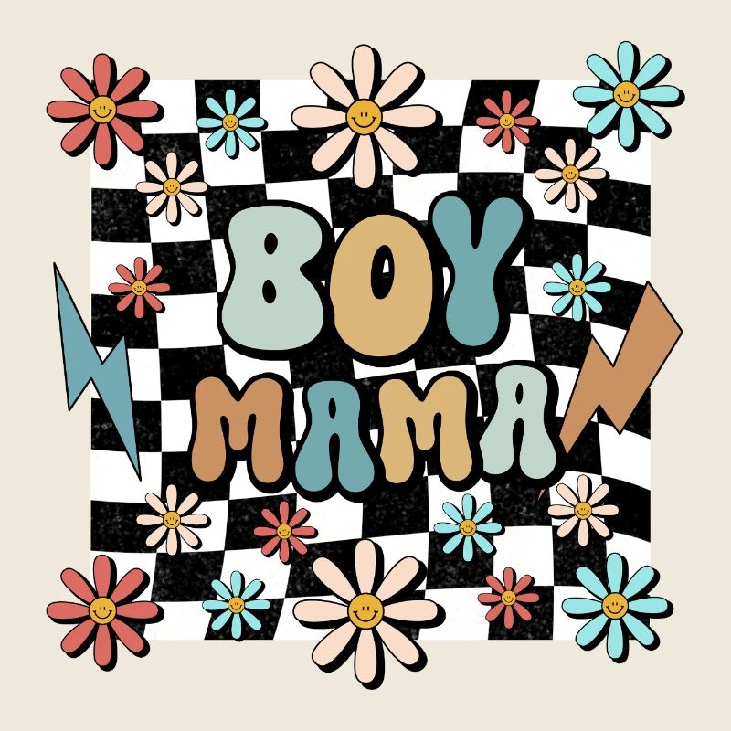 Boy Mama Blumen Muster Mutter Schwangerschaft