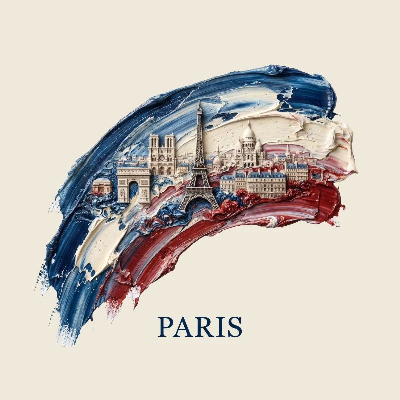 Drapeau du paysage urbain à la pince de Paris