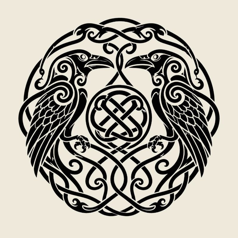 Celtic Raven Circle Ornament