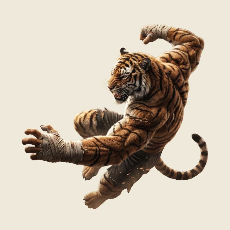 Springender Tiger 