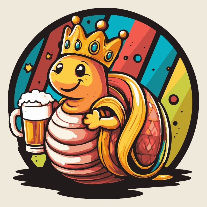 Schnecke Bier Lustig